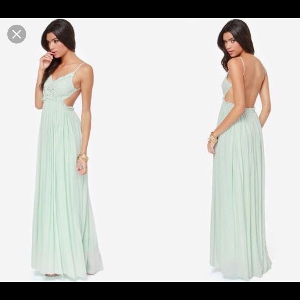 Crochet Top Backless Maxi Dress